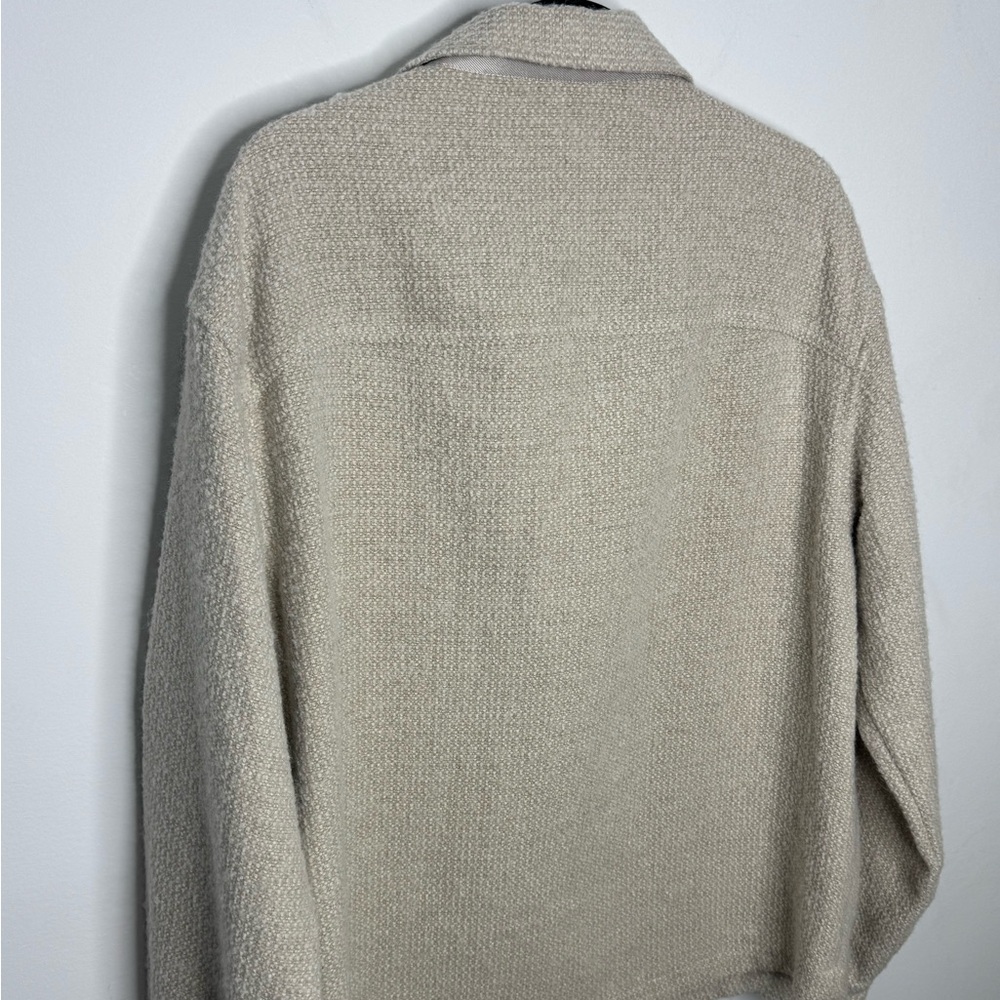 Frame Tweed Overshirt Dove Men’s Large - Picture 2 of 5